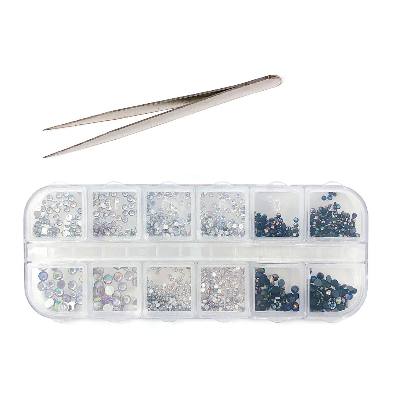 Wrapables Dazzling Nail Art Rhinestones Nail Manicure with Plastic Case